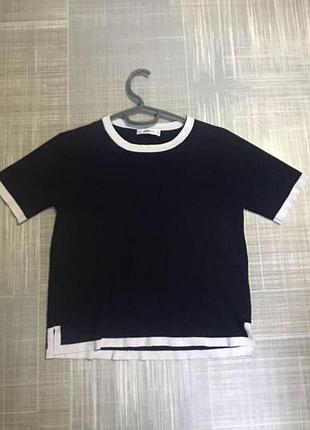 Zara💙жіноча темно-синя трикотажна кофта 💛s44/жіночий одяг