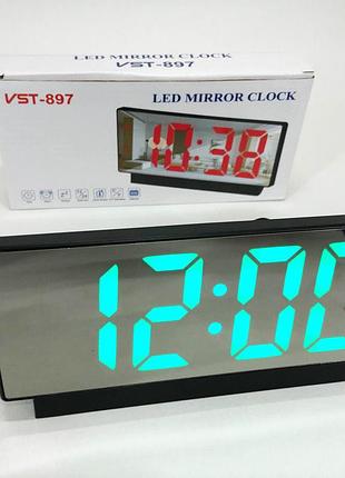 Стильний електронний годинник з підсвічуванням led, маленький настільний годинник vt-60