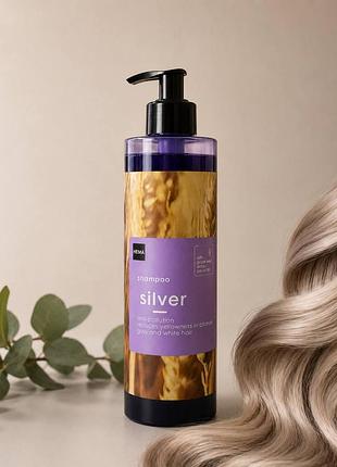 Hema shampoo silver anti-pollution для платинового блонда 300мл новий