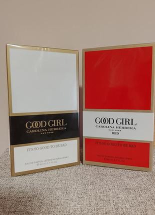 Набор 2 шт парфюма carolina herrera good girl red + good girl white сет 80 мл + 80 ml красная туфелька белая туфля гуд герл гусь бейт белья набор духов