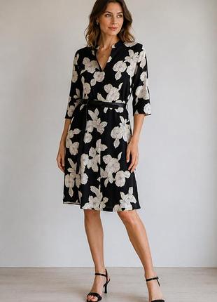 Шовкова сукня paul smith black 100% silk з квітковим принтом, р. 40