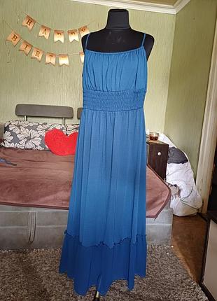 Довга синя сукня-сарафан grace karin, розм. 2xl