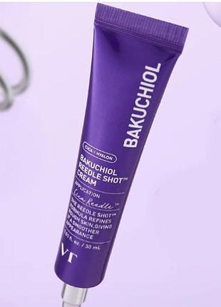 Омолоджувальний крем зі спікулами та бакучіолом vt bakuchiol reedle shot cream, 30 мл