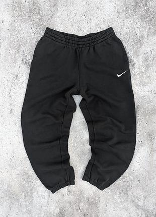 Спортивні штани чоловічі nike sportswear чорні l утеплені флісові джогери бавовна оригінал casual streetwear fleece joggers sweatpants