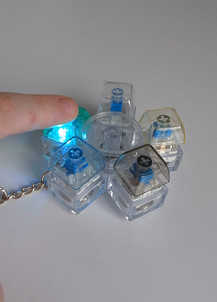 Брелок keycap spinner клікер спінер з підсвіткою антистрес кейкап