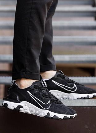 Р.41-45 кроссовки nike react vision black white nk161