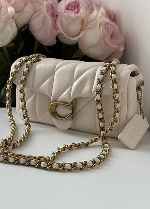 ⭐⭐⭐⭐⭐ 
брендова шкіряна сумка luxury style стьобана м'яка з ланцюжковим ременем quilted tabby top handle a0351