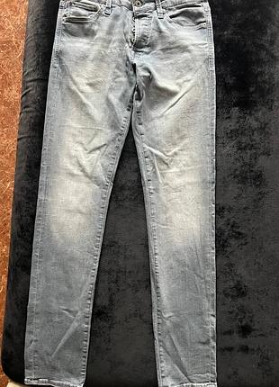 Чоловічі джинси jack & jones intelligence (розмір w32 / l34) / сіро-блакитні / на болтах