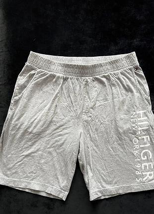 Чоловічі трикотажні шорти tommy hilfiger (розмір xl) / сірі