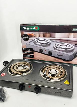 Электроплита vilgrand vhp162d gray 2000вт