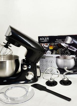 Кухонный комбайн adler ad 4226b poland 1200вт 3л тестомес миксер планетарный