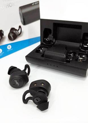 Навушники bluetooth nia nb710 з кейсом чорні бездротові, навушники для тренувань сенсорні бездротові