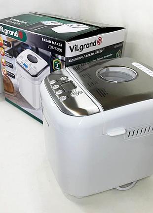 Хлебопечка vilgrand vbm6091. цвет: белый