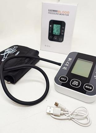 Автоматический тонометр для измерения давления с работой от батареек usb жк-дисплеем индикатором заряда
