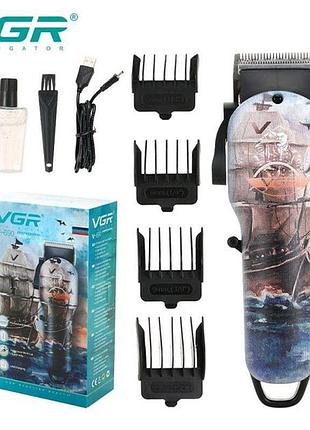 Акумуляторна машинка для стрижки vgr v-690 від usb нержавіюча сталь, підстригальна машинка