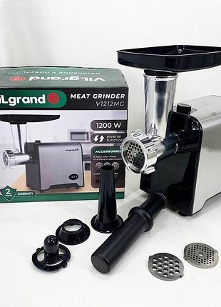 Мясорубка электрическая с нержавейки vilgrand v1212mg стальная 1200 вт