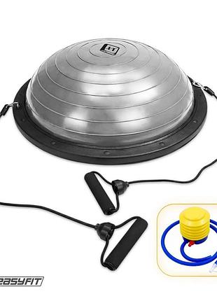 Балансировочная платформа easyfit bosu 60 см серый