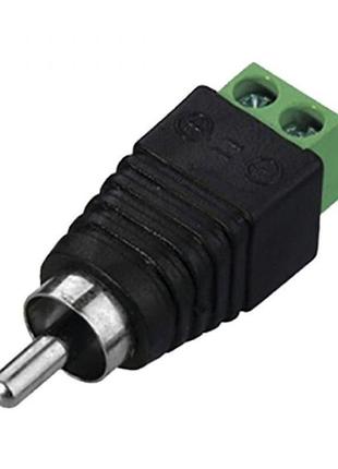 Конектор, роз'єм rca під гвинт (тато) grace security rca-01