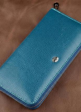 Женский клатч-визитница st leather 18861 голубой