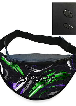 Сумка-бананка чоловіча/жіноча sport 32×16 см з розширювачем поясна сумка або сумка через плече (02889)