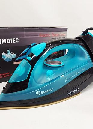 Утюг беспроводной с зарядной базой и вертикальным отпариванием domotec ms-1210в 2400вт