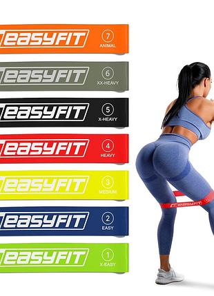 Резинки для фитнеса easyfit набор из 7 штук