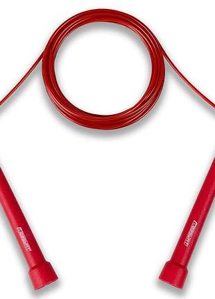 Швидкісна скакалка easyfit speed cable rope 3 м зі стальним тросом червона