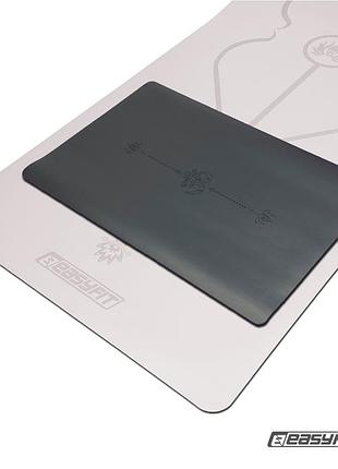 Мини-мат для йоги easyfit yoga pad каучук 3,5 мм черный