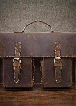 Портфель чоловічий зі шкіри vintage 14774 коричневий