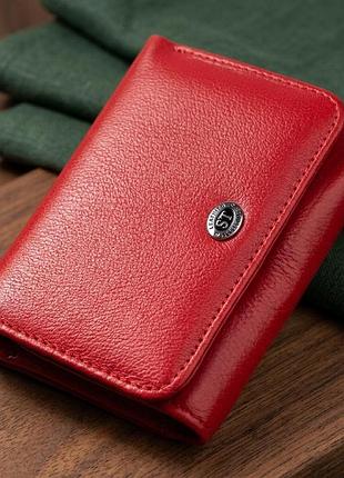 Горизонтальний гаманець для жінок із натуральної шкіри st leather 19478 червоний