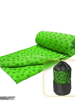 Полотенце для йоги easyfit yoga mat towel из микрофибры (зеленый)