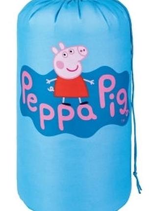 Летний спальный мешок детский 170х70 peppa pig голубой