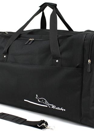Велика дорожня сумка 90l wallaby, україна чорна