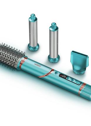 Фен-стайлер vgr 4 в 1 v-474. цвет: голубой