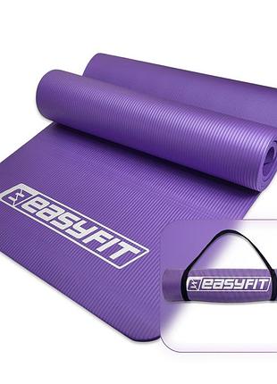 Коврик для фитнеса и йоги easyfit nbr 10 мм фиолетовый