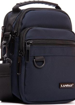 Мужская сумка lanpad на плечо синяя