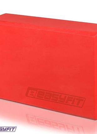 Блок для йоги easyfit eva красный