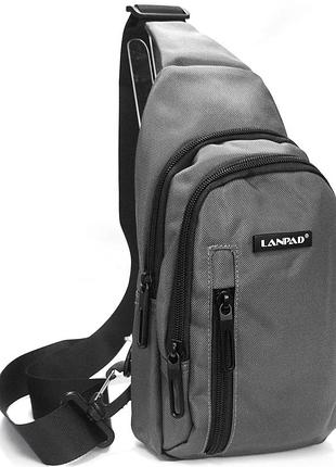Мужская тканевая сумка lanpad серая