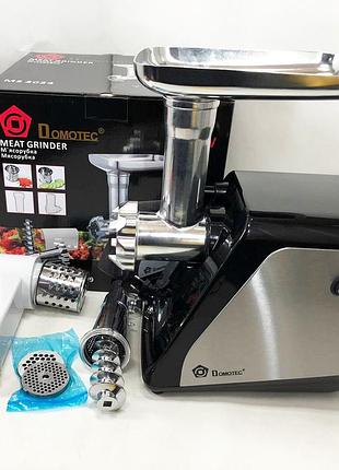 Электромясорубка, шинковка и соковыжималка domotec ms-2024 3000 вт, томаты, терки/шинковки