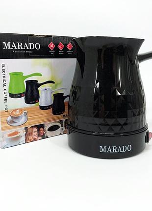 Электрическая турка для кофе marado ma-1625, турка для заварного кофе для приготовлени кофе. цвет: черный