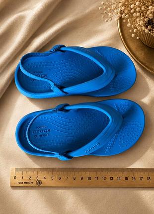 Босоніжки в’єтнамки crocs c9 оригінал сині дитячі 16,2 см