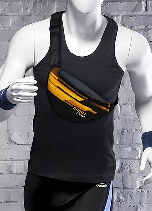 Сумка-бананка sport чоловіча/жіноча спортивна 32×16 см з розширювачем поясна сумка або сумка через плече (3755)
