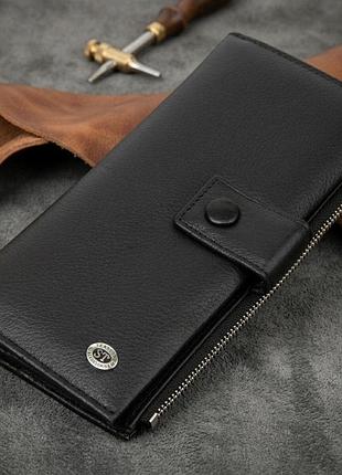 Классический кошелек-клатч st leather 19373 черный