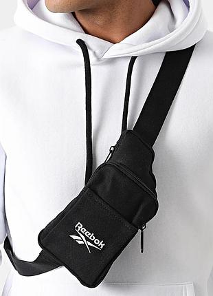 Нагрудная сумка бананка через плечо, слинг reebok classic foundation черная