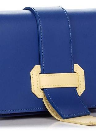 Шкіряний клатч genuine leather синій