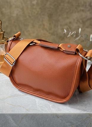 Полукруглая сумка для женщин из натуральной кожи vintage 22906 коричневый