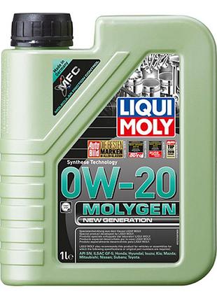 Синтетическое моторное масло - molygen new generation 0w-20 1л.