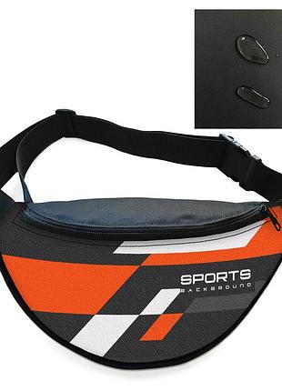 Сумка-бананка чоловіча/жіноча sport 32×16 см з розширювачем поясна сумка або сумка через плече (02901)