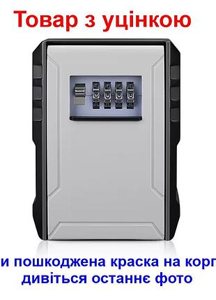 Увеличенный мини сейф для ключей с кодовым замком nectronix ch-817p, размер 135*95*56 мм (уценка - поврежденная краска)