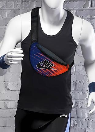 Сумка-бананка nike чоловіча/жіноча спортивна 32×16 см з розширювачем поясна сумка або сумка через плече (3732)